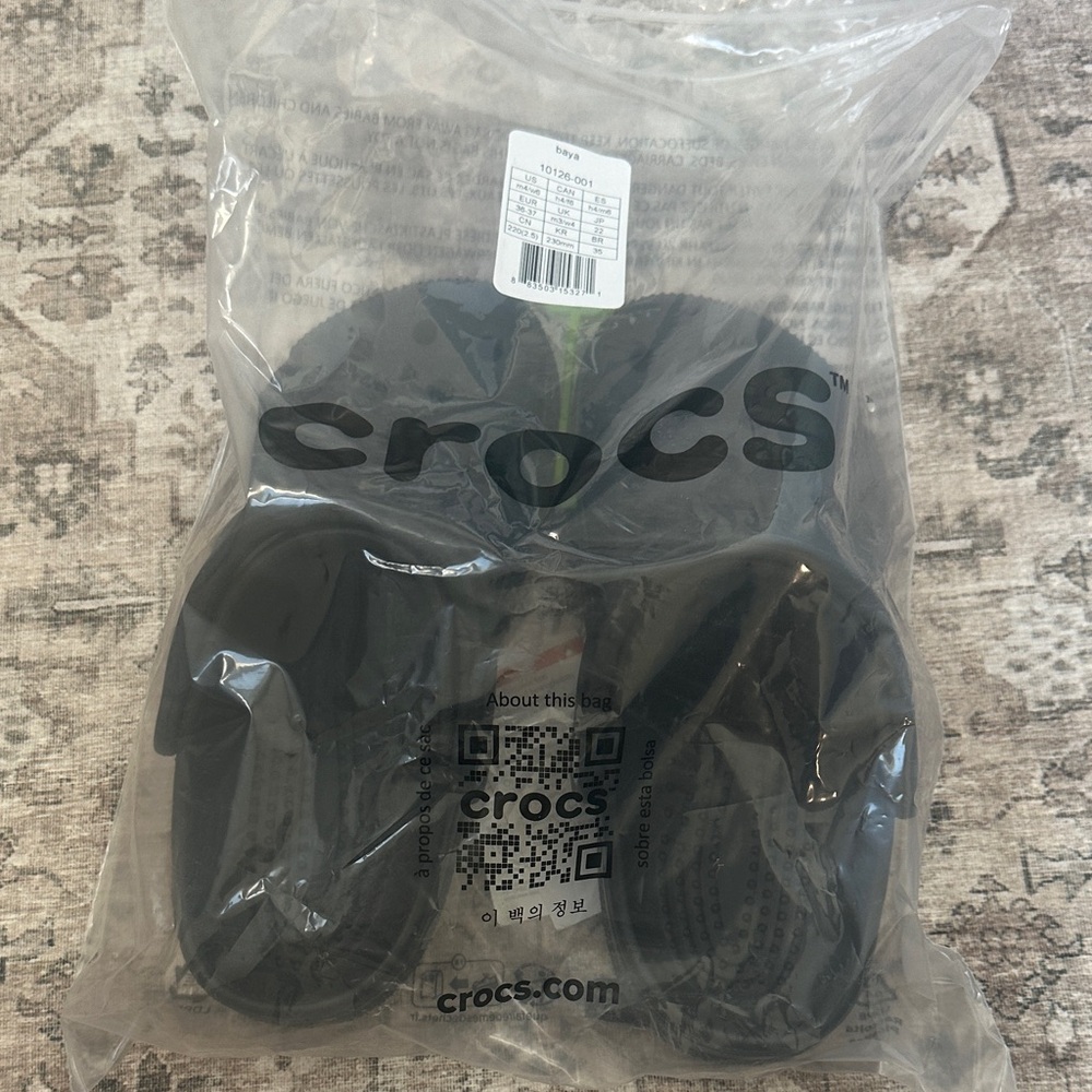 CROCS Classic Black Slides NEW